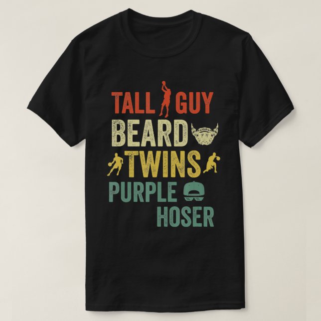 T-shirt Enfants Dude all Guy Beard gagne Purple Hoser Parf (Design devant)