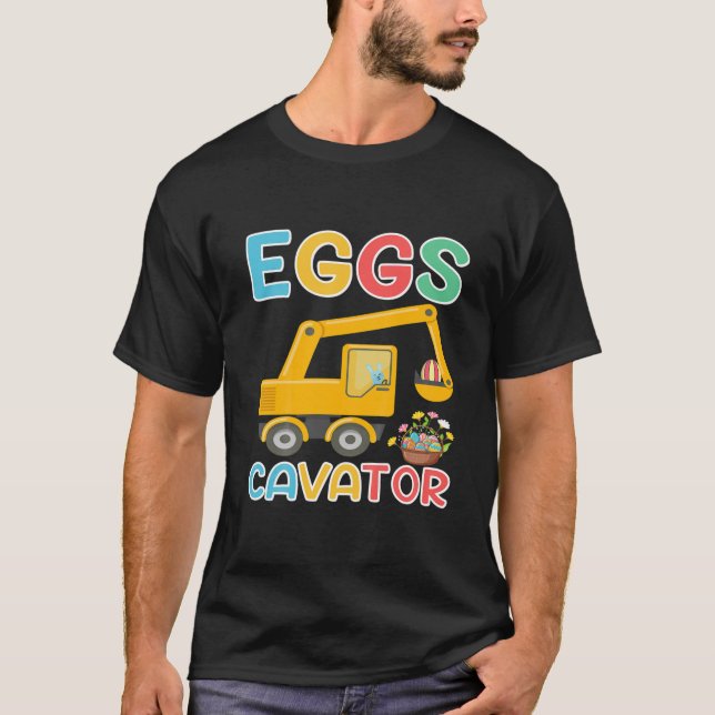 T-shirt Enfants Eggscavator Happy Easter Excavator Hunti (Devant)