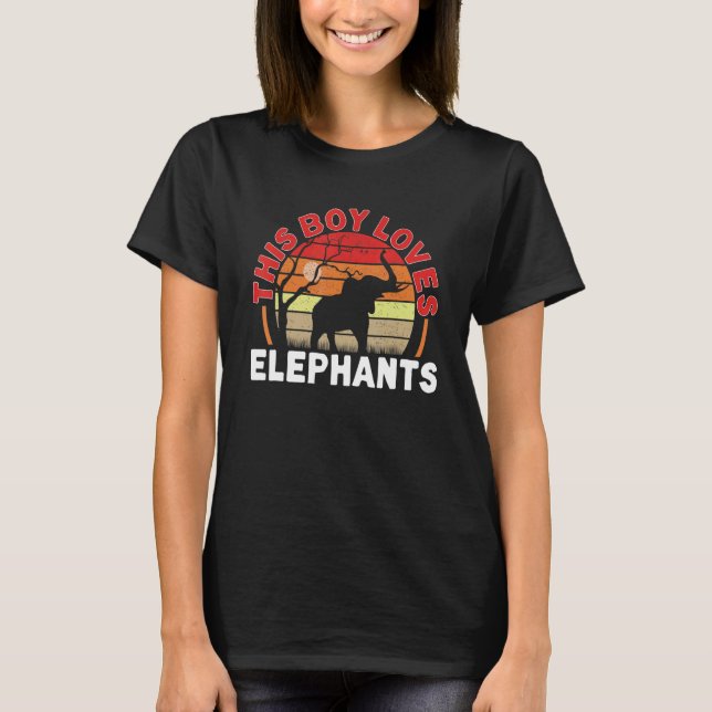 T-shirt Enfants Eléphant Ce Garçon Aime Les Eléphants (Devant)