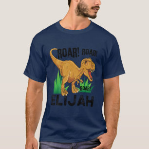 T-shirt Enfants ELIJAH : Dinosaure personnalisé T REX thèm
