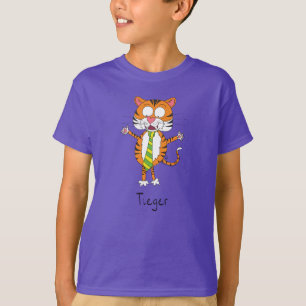 T-shirt Enfants en caricature tigre mignon