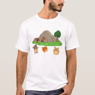 T-shirt Enfants en caverne avec de mignons ours de