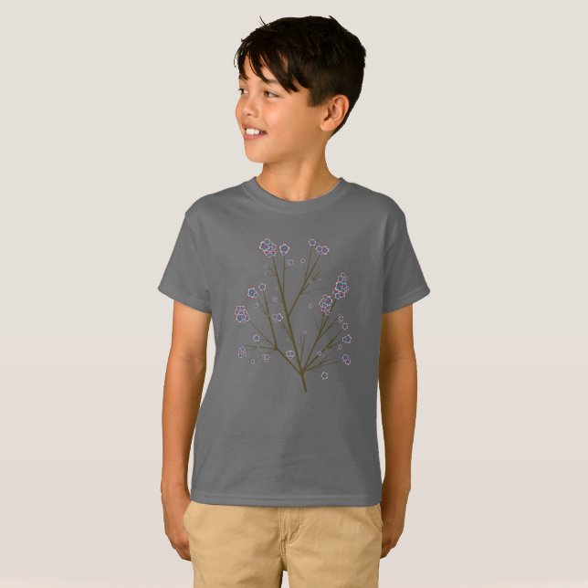 T-shirt Enfants en fleurs particulières (Devant entier)