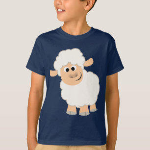 T-shirt Enfants en mouton caricaturale mignonne