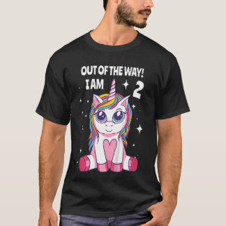 T-shirt Enfants Enfants 2e Enfants Anniversaire Fille 2 Ye