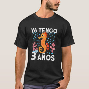 T-shirt Enfants Enfants 3 Anniversaire Seahorse Dino Je su