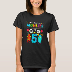 T-shirt Enfants Enfants 5 Ans Ce Petit Monstre Est 5E Bi