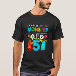 T-shirt Enfants Enfants 5 Ans Ce Petit Monstre Est 5E Bi