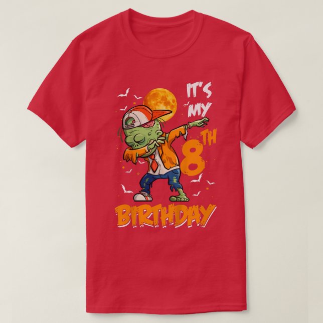 T-shirt Enfants Enfants C'est mon 8e anniversaire Dabbing  (Design devant)