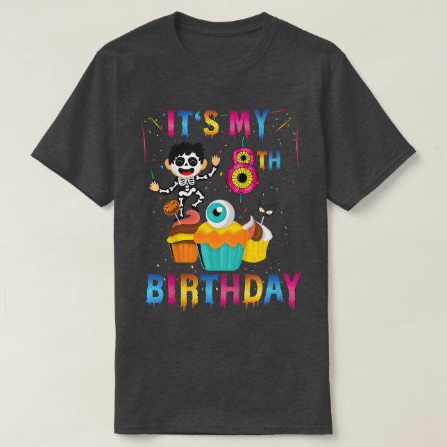 T-shirt Enfants Enfants C'est mon 8e anniversaire Ghost Sk (Design devant)