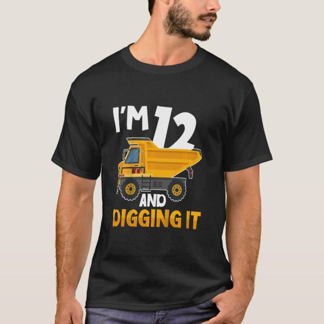 T-shirt Enfants Enfants Douze 12ans 12e anniversaire Const (Devant)