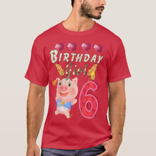 T-shirt Enfants Enfants Enfants Enfants 6 ans Cochon Anniv