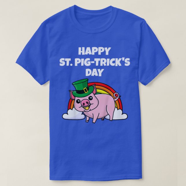 T-shirt Enfants Enfants Happy St Pig Tricks Jour Joli Pig  (Design devant)