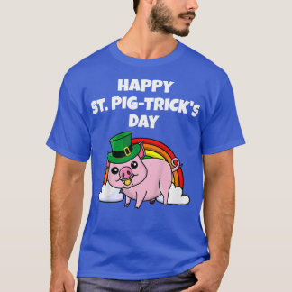 T-shirt Enfants Enfants Happy St Pig Tricks Jour Joli Pig 