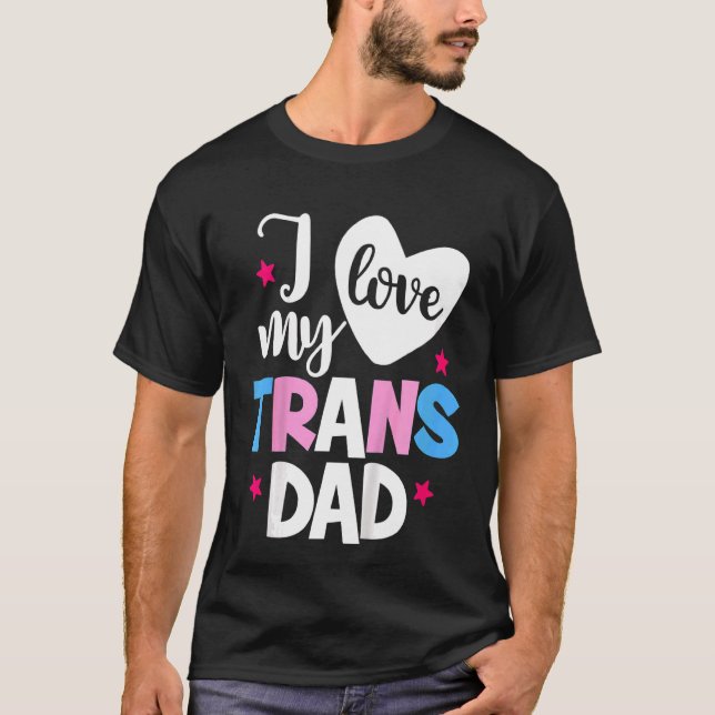 T-shirt Enfants Enfants J'Aime Mon Trans Papa Fier Transge (Devant)