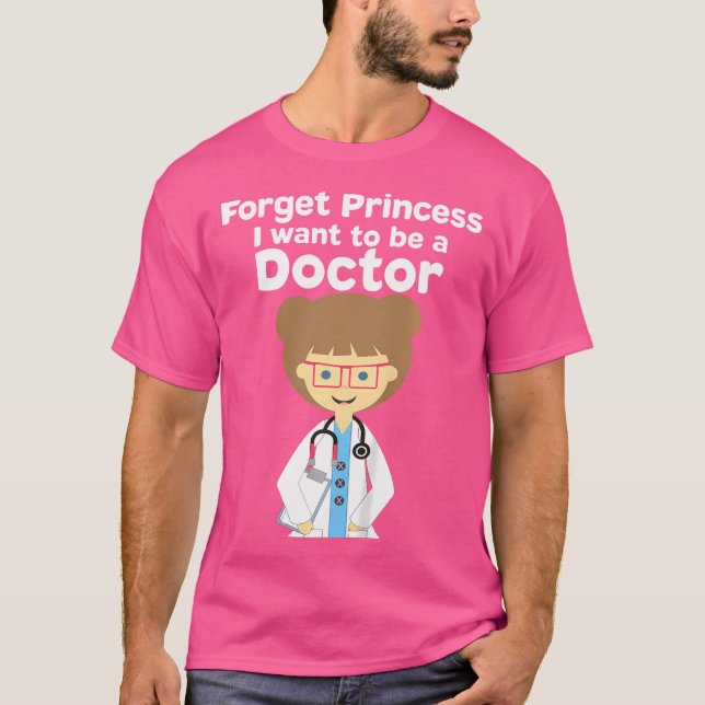 T-shirt Enfants Enfants Je Veux Être Une Chemise Docteur.  (Devant)