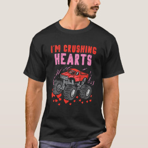 T-shirt Enfants Enfants J'écrase les coeurs Monster Truck 