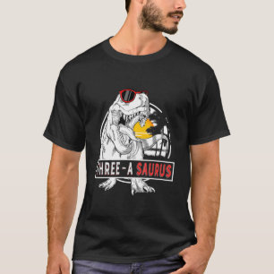 T-shirt Enfants Enfants Trois A Saurus Anniversaire T Rex 