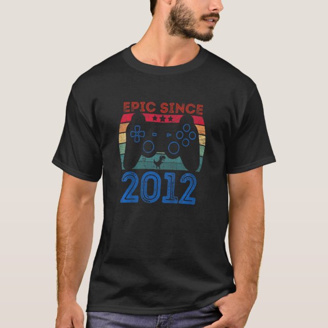 T-shirt Enfants épopée depuis 2012 Video Gamer 10 ans 10e (Devant)