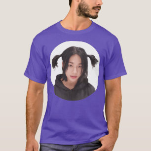T-shirt Enfants errants Hyunjin Pig Tails mignons Cercle d