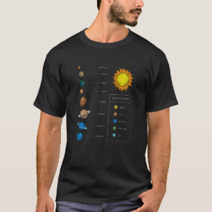 T-shirt Enfants et adultes du système solaire Planètes nai