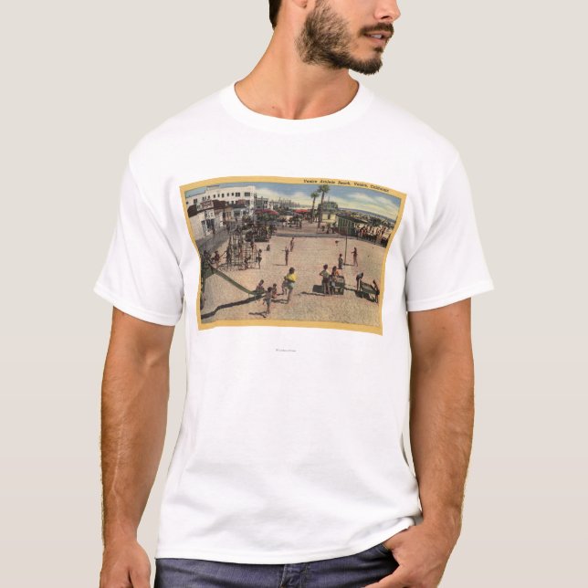 T-shirt Enfants et mamans à la plage sportive de Venise (Devant)