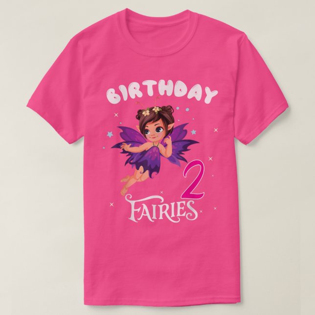 T-shirt Enfants Fairy Anniversaire fête 2 ans Fairy Birtha (Design devant)
