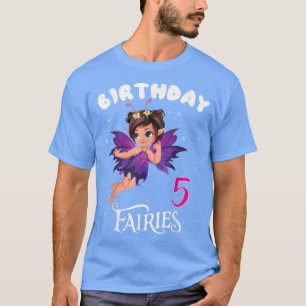 T-shirt Enfants Fairy Anniversaire fête 5 ans Fairy Birtha