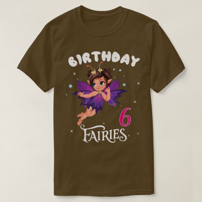 T-shirt Enfants Fairy Anniversaire fête 6 ans Fairy Birtha (Design devant)