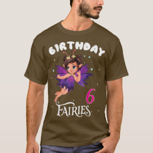T-shirt Enfants Fairy Anniversaire fête 6 ans Fairy Birtha