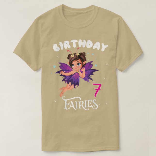 T-shirt Enfants Fairy Anniversaire fête 7 ans Fairy Birtha (Design devant)