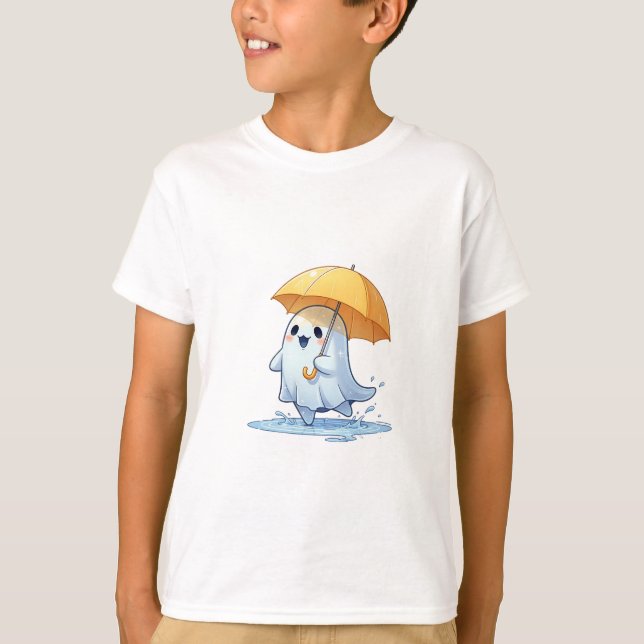 T-shirt Enfants fantômes dans une flaque d'eau joyeuse (Devant)
