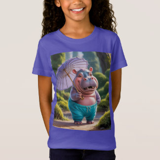 T-shirt enfants femme hippo mini hippopotamus