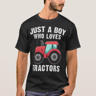 T-shirt Enfants Ferme Juste Un Garçon Qui Aime Les Tracteu
