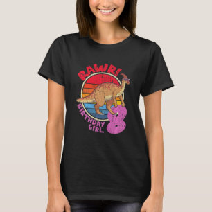 T-shirt Enfants Fille 8e anniversaire I Rawday! Parasaurol