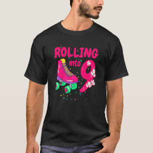 T-shirt Enfants Fille rouler en 9 ans Roulons Roller S