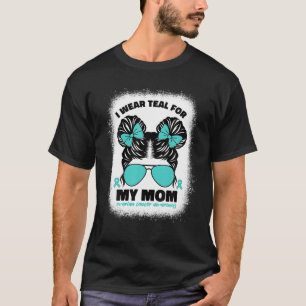 T-shirt Enfants Filles Je Porte Turquoise Pour Ma Maman Ca