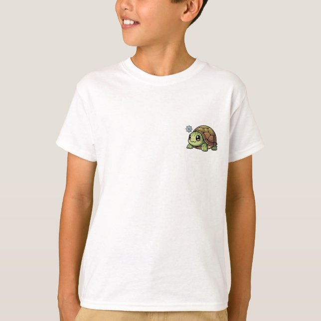 T-shirt Enfants flocon de neige coquille de tortue Chibi H (Devant)