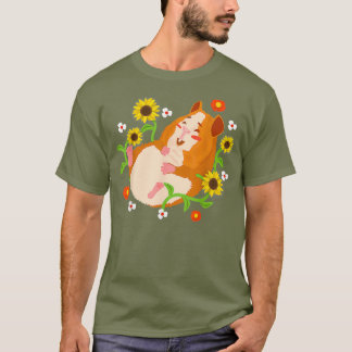 T-shirt Enfants Floral Hamster Vêtements Fleur tenue Femme