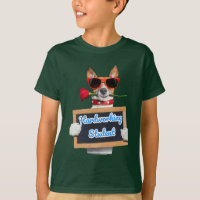 T-shirt enfants foncé drôle chien à motifs