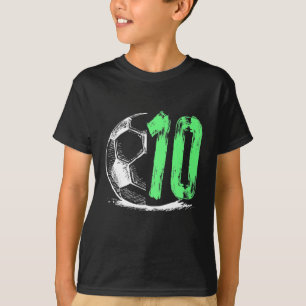 T-shirt Enfants Football 10 ans Garçon fête d'anniversaire