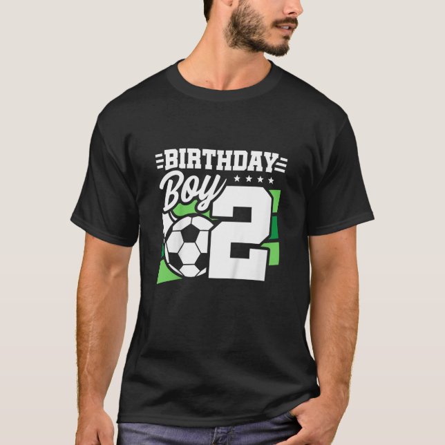 T-shirt Enfants Football Anniversaire fête 2 An Garçon 2e  (Devant)