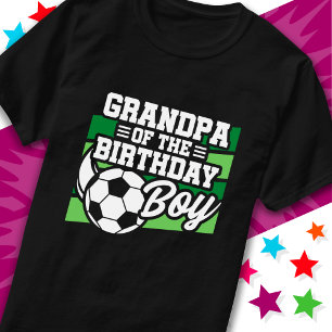 T-shirt Enfants Football Fête Grand-père du Garçon d'anniv