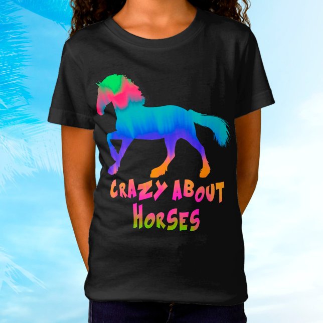 T-Shirt Enfants "Fous à propos des chevaux" Tropical Crava (Créateur téléchargé)