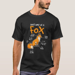 T-shirt Enfants Fox Cadeau Fox Stuff Anatomie D'Un Fox