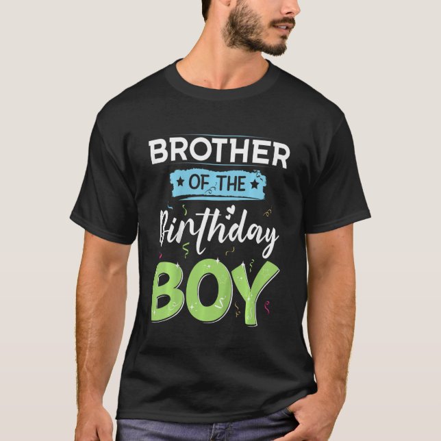 T-shirt Enfants Frère De L'Anniversaire Garçon Big Brother (Devant)