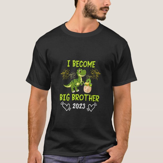 T-shirt Enfants frères Big Brother dinosaure dinosaure din (Devant)