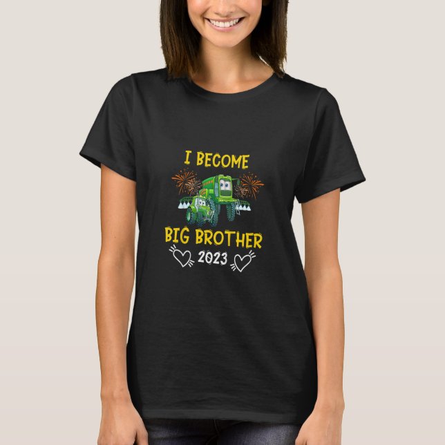 T-shirt Enfants frères Big Brother tracteur agricole 7 (Devant)
