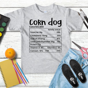 T-Shirt Enfants Funny Corn Chien Nutrition Étiquette