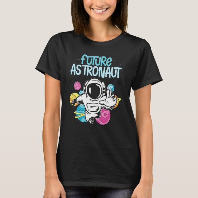 T-shirt Enfants Galaxie Univers Science Planètes Futur Ast (Devant)